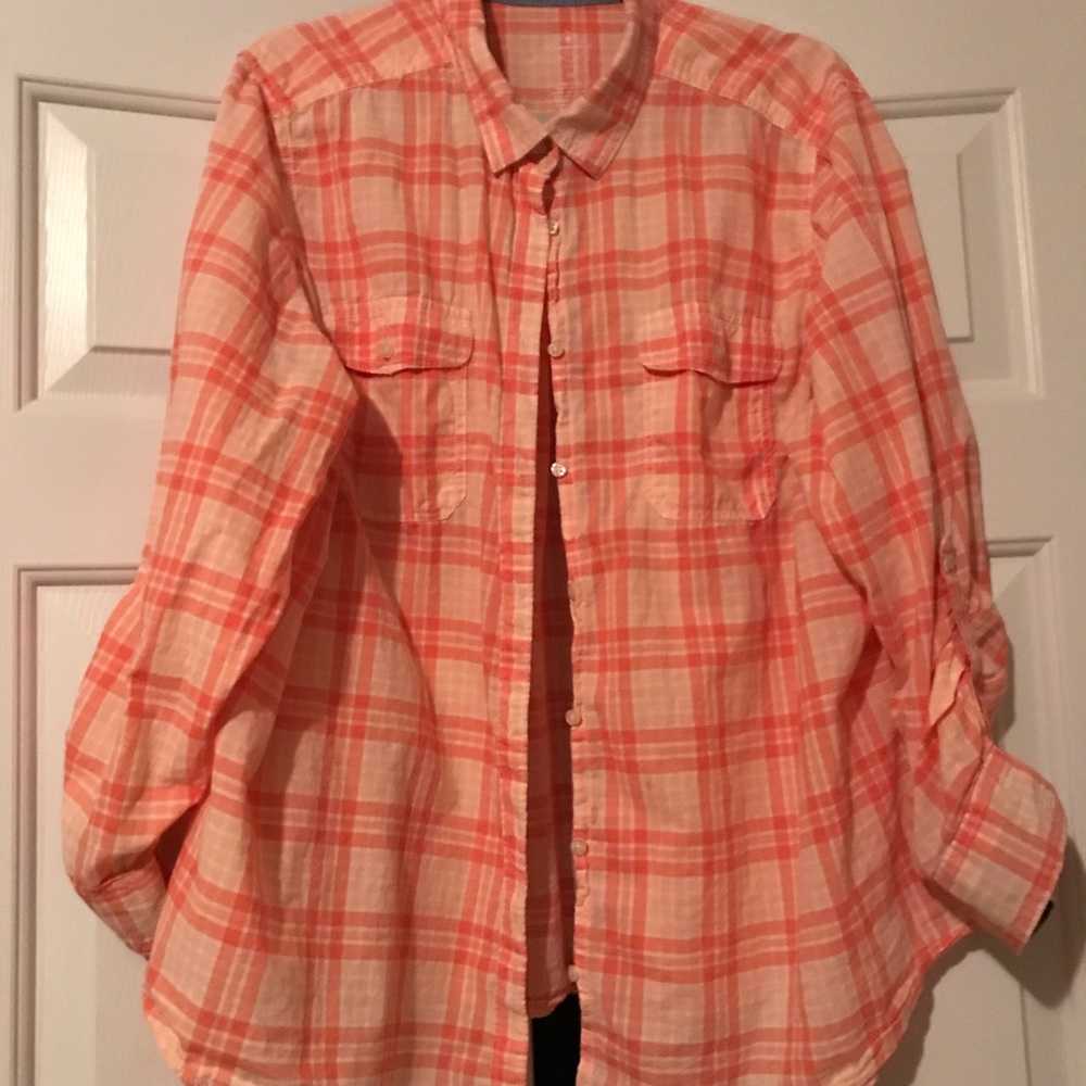 Cotton  Plaid. button down shirt